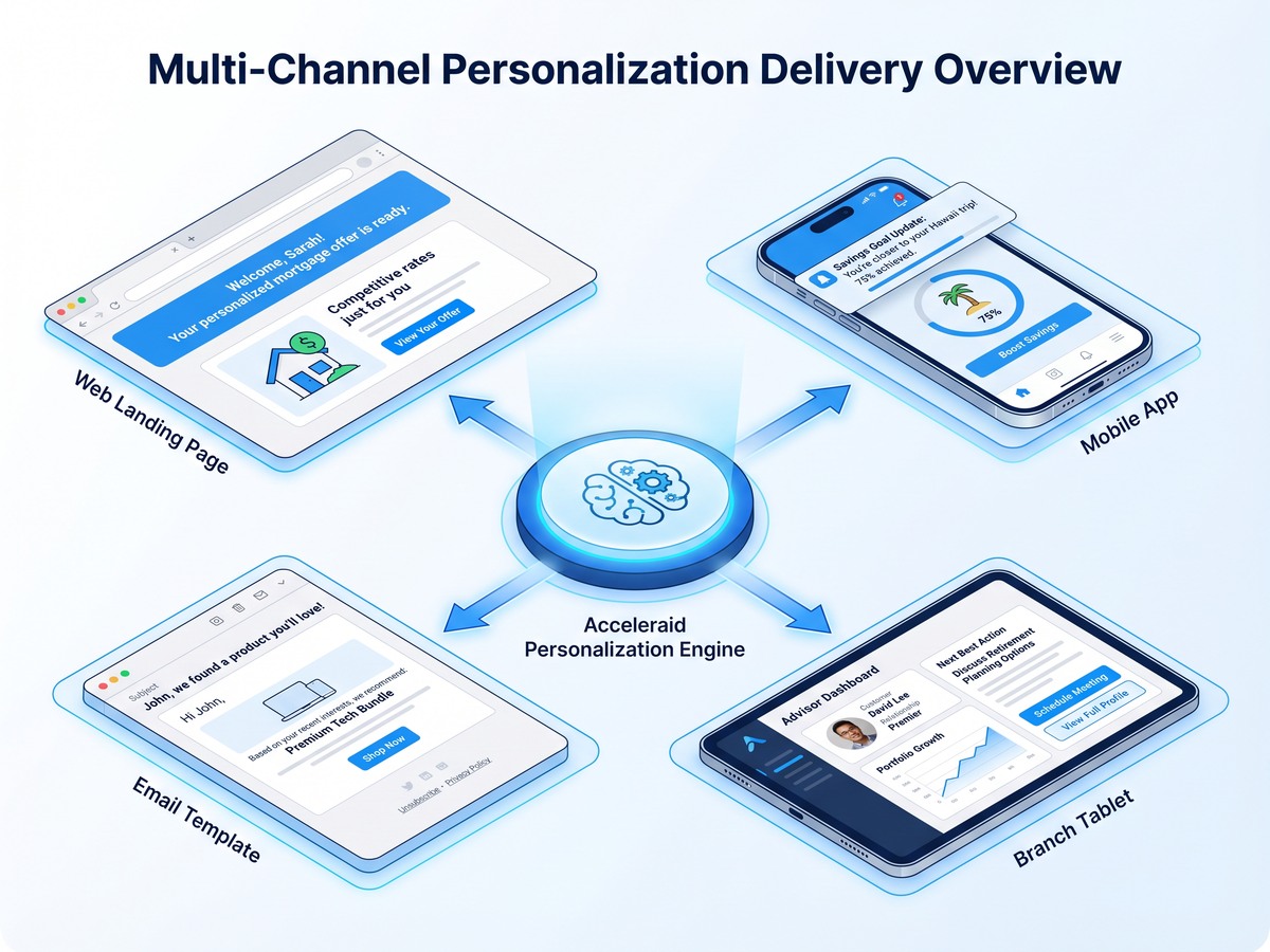ACCELERAID Web Personalisation — personalised banking content by segment