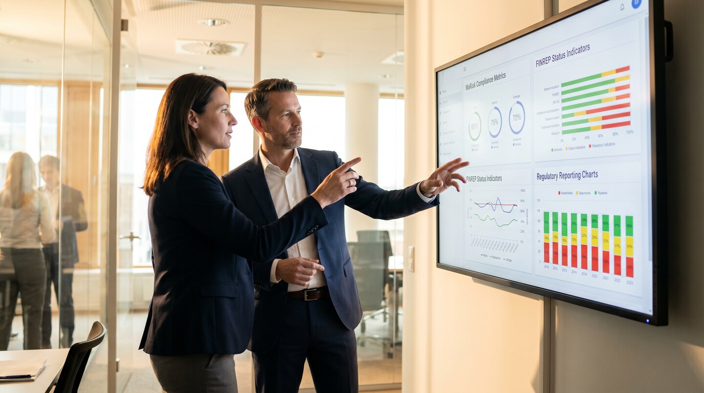 ACCELERAID demo session — banking specialists reviewing AI platform use cases and KPIs
